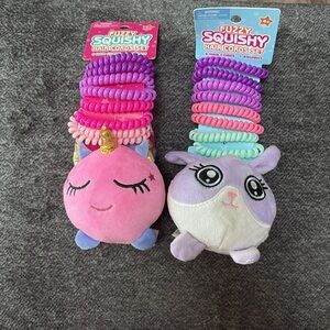 Fuzzy Squishy Hair Cords Set ( Set Of 2)